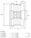 Rueda libre alternador AS-PL AFP0023