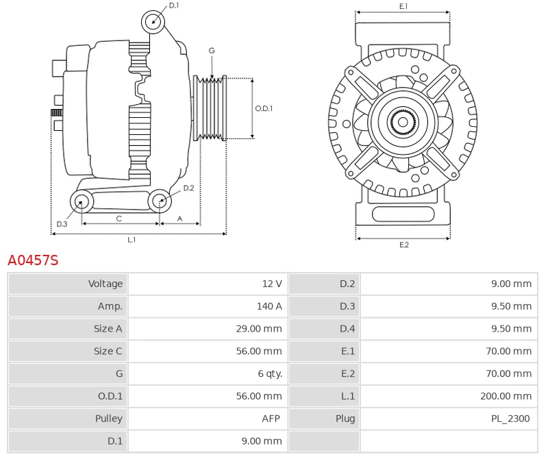 Alternador AS-PL A0457S