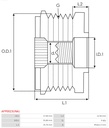 Rueda libre alternador AS-PL AFP0023(INA)