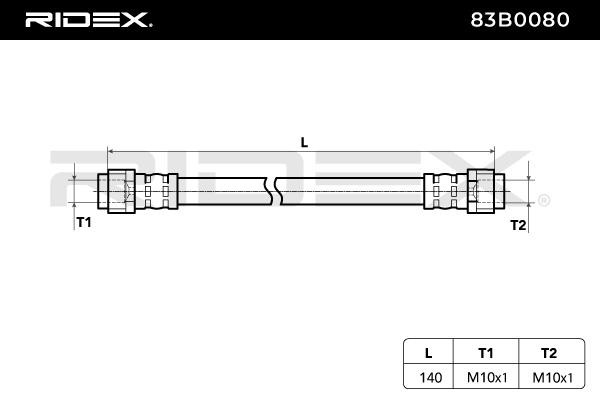 Latiguillo de freno RIDEX 83B0080