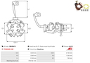 Soporte, escobillas de carbón AS-PL SBH3041S