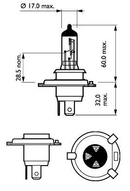 Lámpara de faro de carretera PHILIPS 12342PRC1