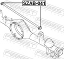 Buje de Suspensión del Brazo oscilante FEBEST SZAB-041