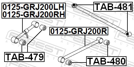 Buje de Suspensión del Brazo oscilante FEBEST TAB-479
