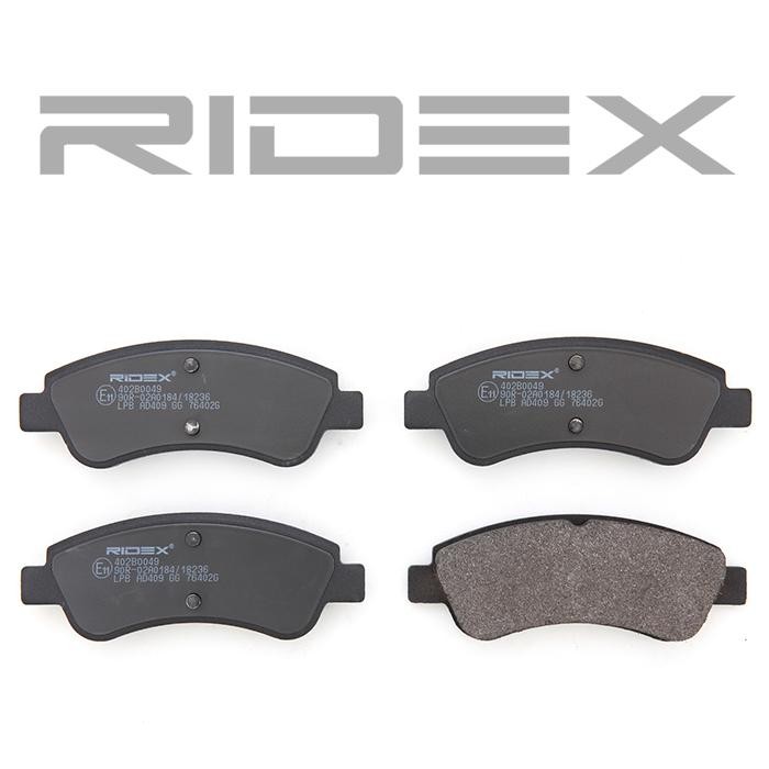 Pastillas de freno delanteras RIDEX 402B0049