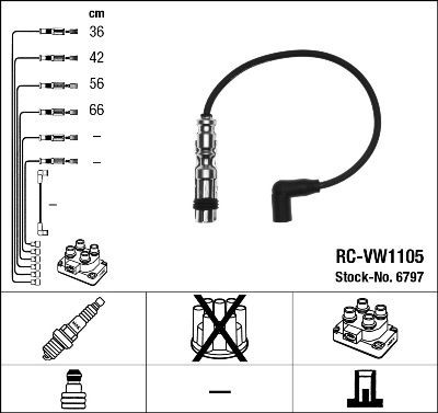 Juego de cables de encendido NGK 6797