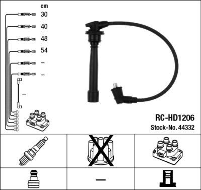 Juego de cables de encendido NGK 44332