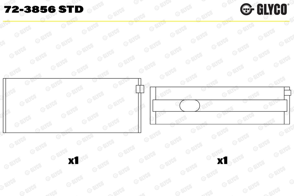 Juego de cojinetes de cigüeñal GLYCO 72-3856 STD