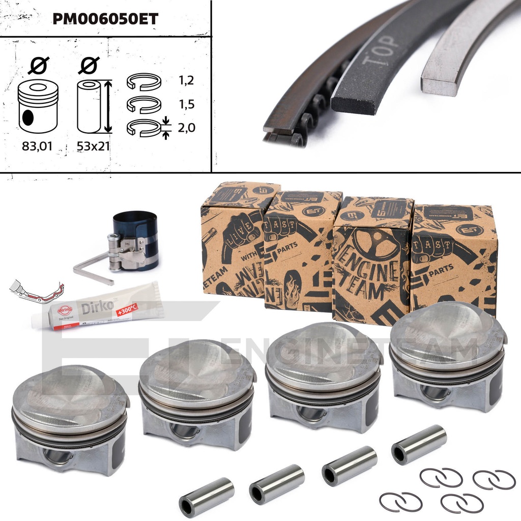 Juego para la reparación del motor ET-EngineTeam PM006050ET