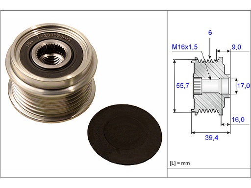 Rueda libre alternador INA 535 0060 10