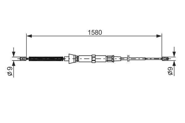 Cable de accionamiento, freno de estacionamiento BOSCH 1 987 477 806