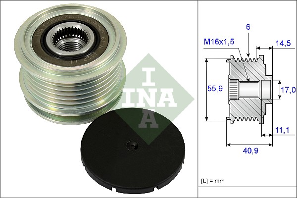 Rueda libre alternador INA 535 0012 10