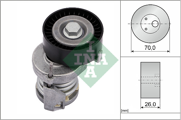 Polea tensora de la correa trapecial poli V INA 534 0123 20