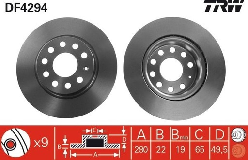 [DF4294] Juego de discos de freno TRW DF4294
