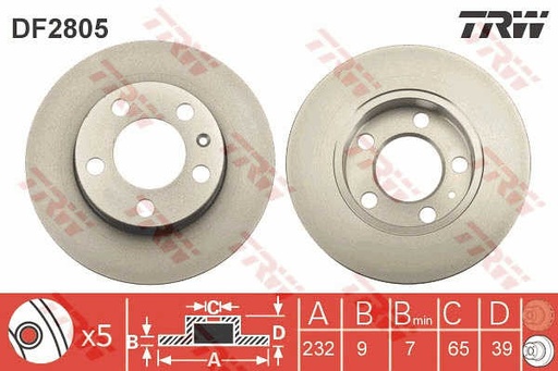 [DF2805] Disco de freno TRW DF2805