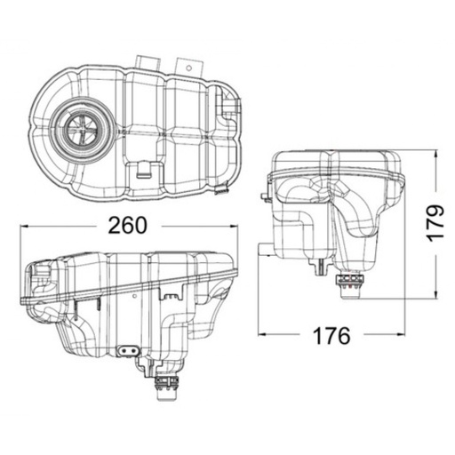 [CRT60000S] Tanque de expansión, refrigerante MAHLE ORIGINAL CRT 60 000S