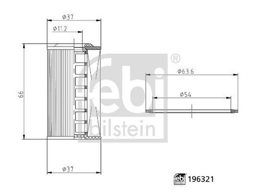 [FE196321] Filtro hidráulico de la transmisión automática FEBI BILSTEIN 196321