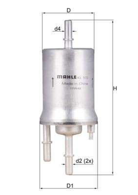 [KL572] Filtro combustible MAHLE ORIGINAL KL 572