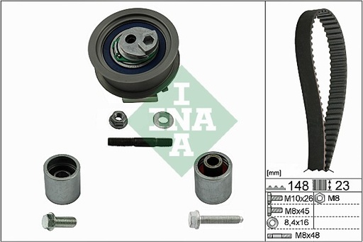 [530044510] Kit de correa de distribución INA 530 0445 10