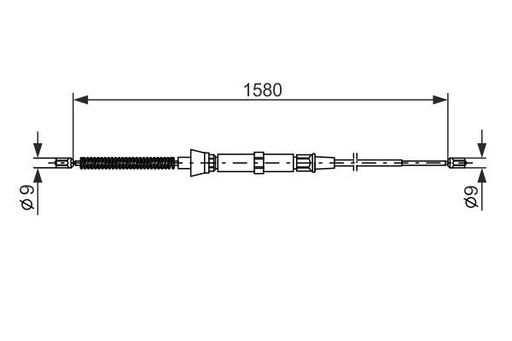 Cable de accionamiento, freno de estacionamiento BOSCH 1 987 477 806