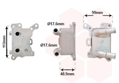 Enfriador de aceite VAN WEZEL 33013702